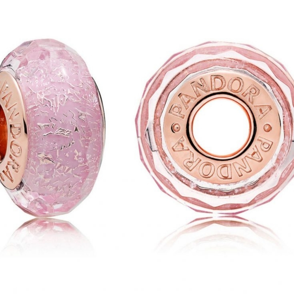 PandoraMurano Glass Pink Shimmering Charm